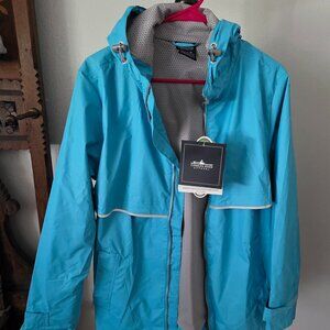 Charles River Ladies Med Rain Jacket, Blue, new, never worn Original price $58